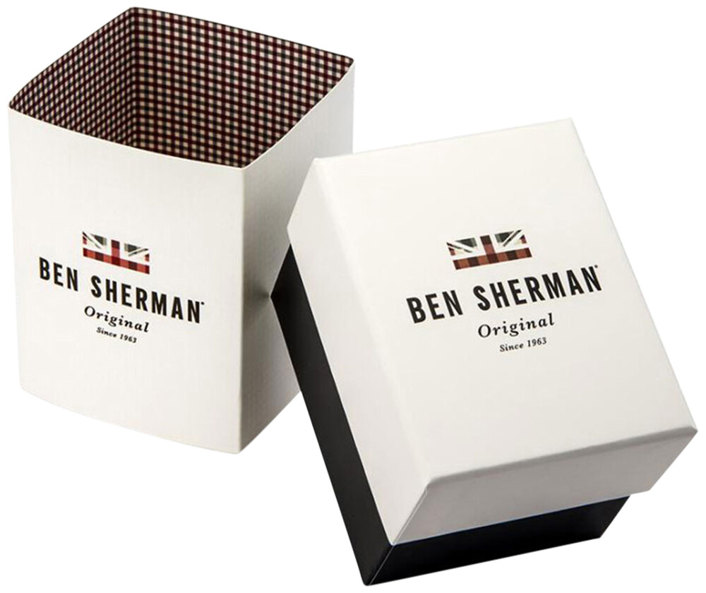 Ben Sherman London Stainless Steel Quartz Mens Watch Silver Dial WB061SM
