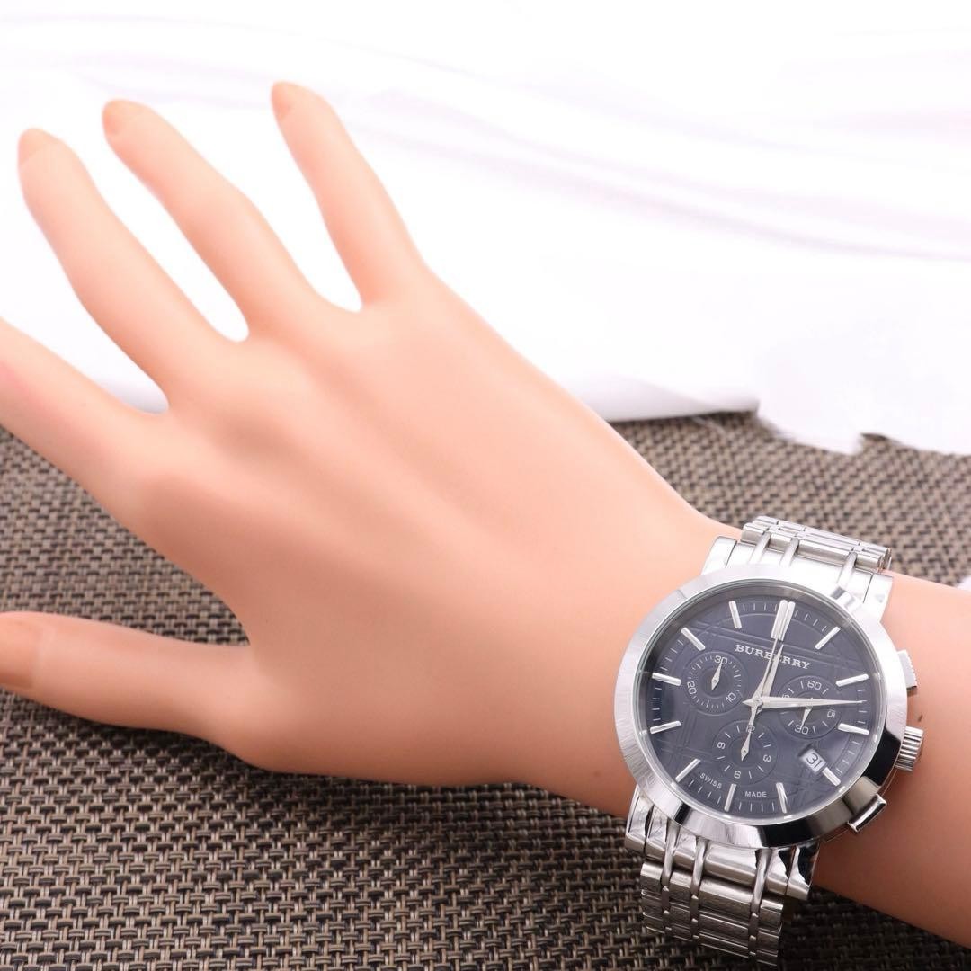 Burberry Heritage Chronograph BU1360 Wristwatch Navy Dial