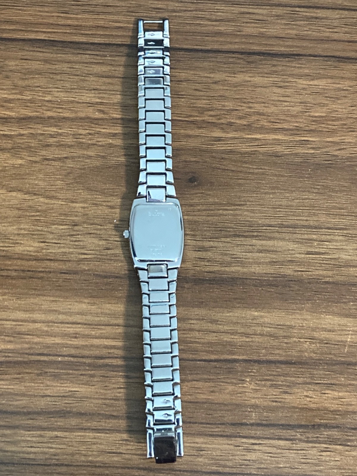 Caravelle Bulova Women’s Link Watch 20mm Black Dial 16 Diamonds Stainless Steel