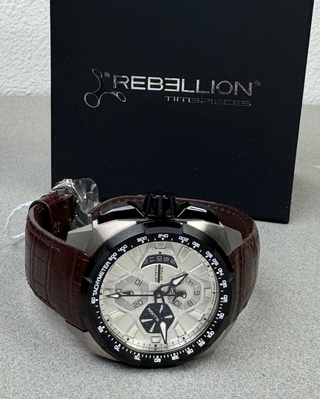 Rebellion Men’s ‘Wraith’ Leather Strap Watch RB.WR.CH.TB.GTWC