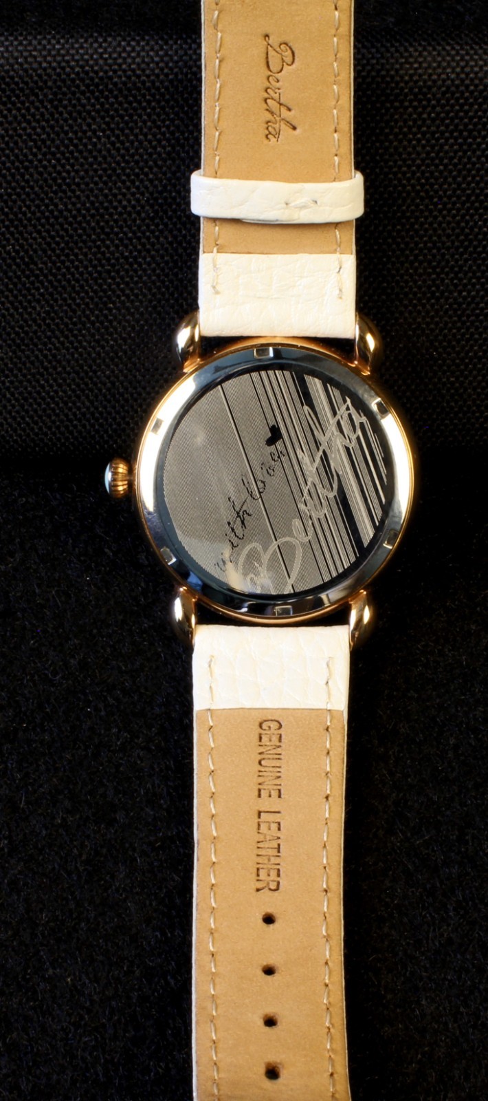 Bertha Vivica Fox Wrist Watch Original Authentic White Band Go Case