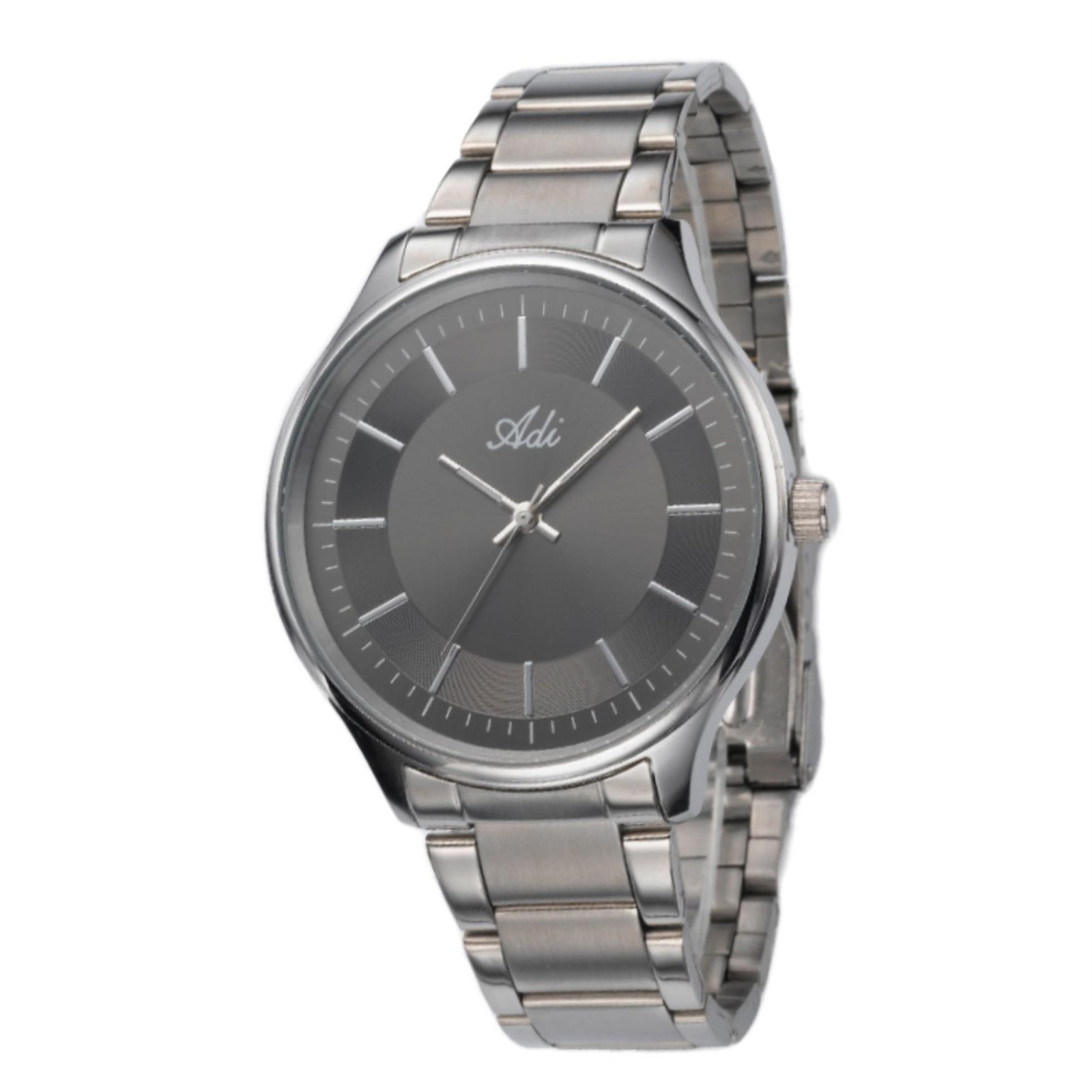 Adi Men’s Stainless Steel Watch with Gray Dial, 40mm (Approx.) suitable