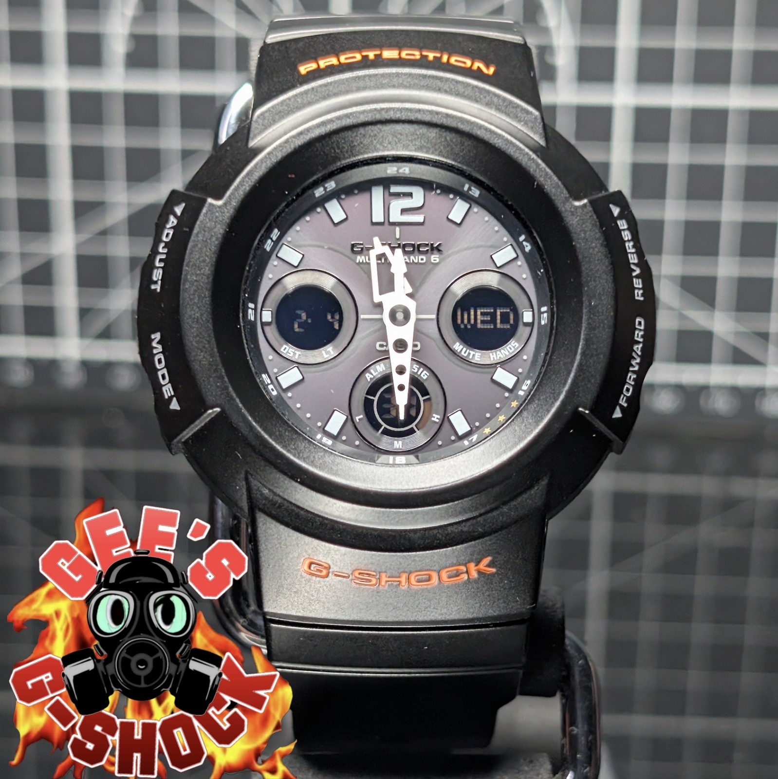 Casio G-Shock Rescue Orange AWG-M510 Black Custom Solar Multiband AWG-M510MR-4A