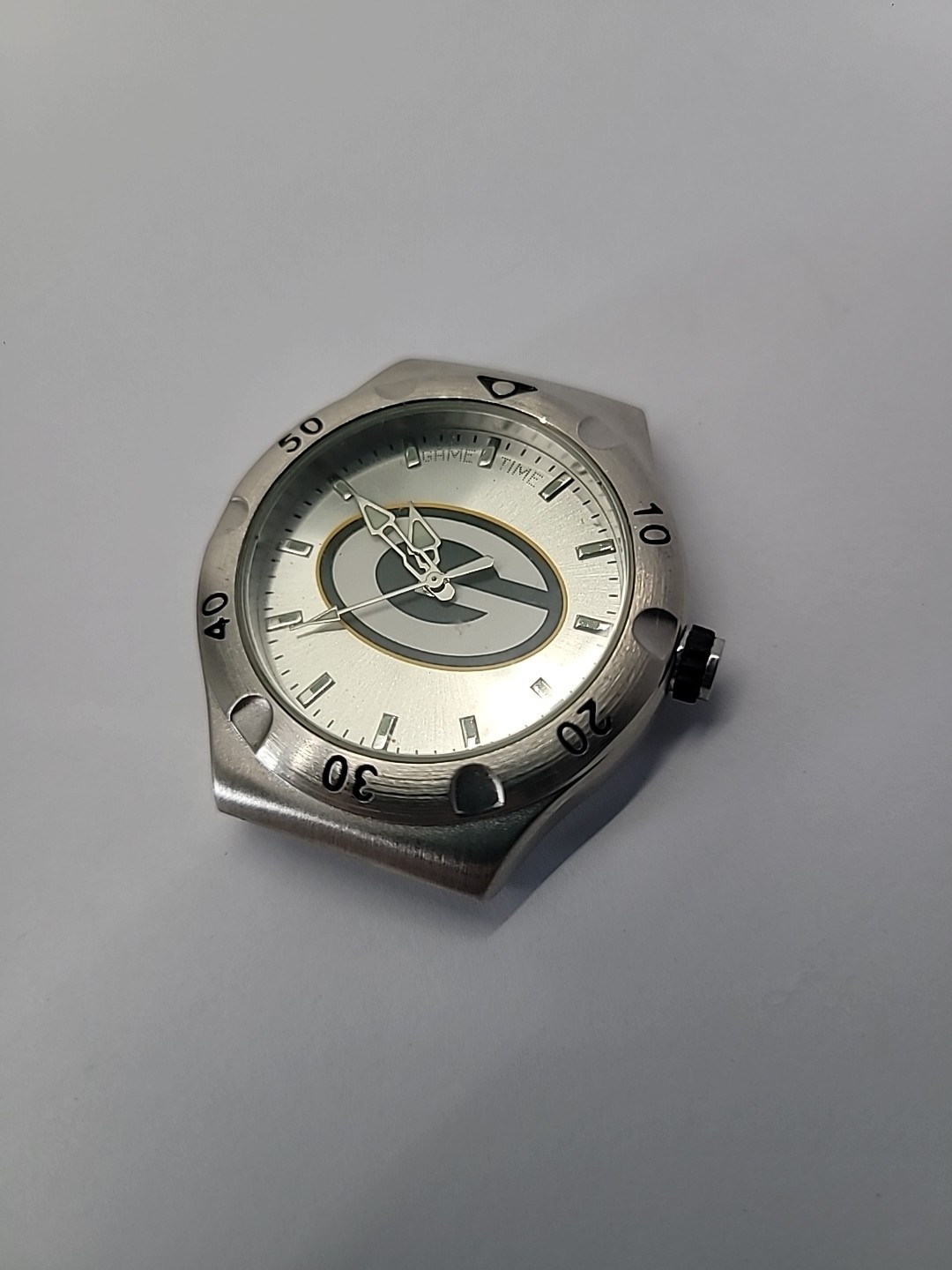 NFL Green Bay Packers Game Time Quartz Watch Head Only Keeps Time