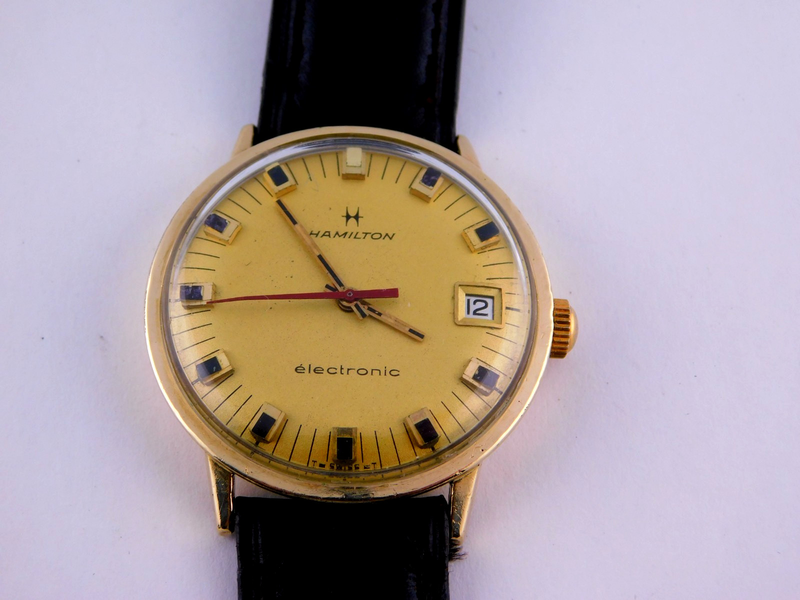 VINTAGE HAMILTON ELECTRONIC 13J CAL.683 MENS 10K RGP WRISTWATCH SERVICED C.1970s