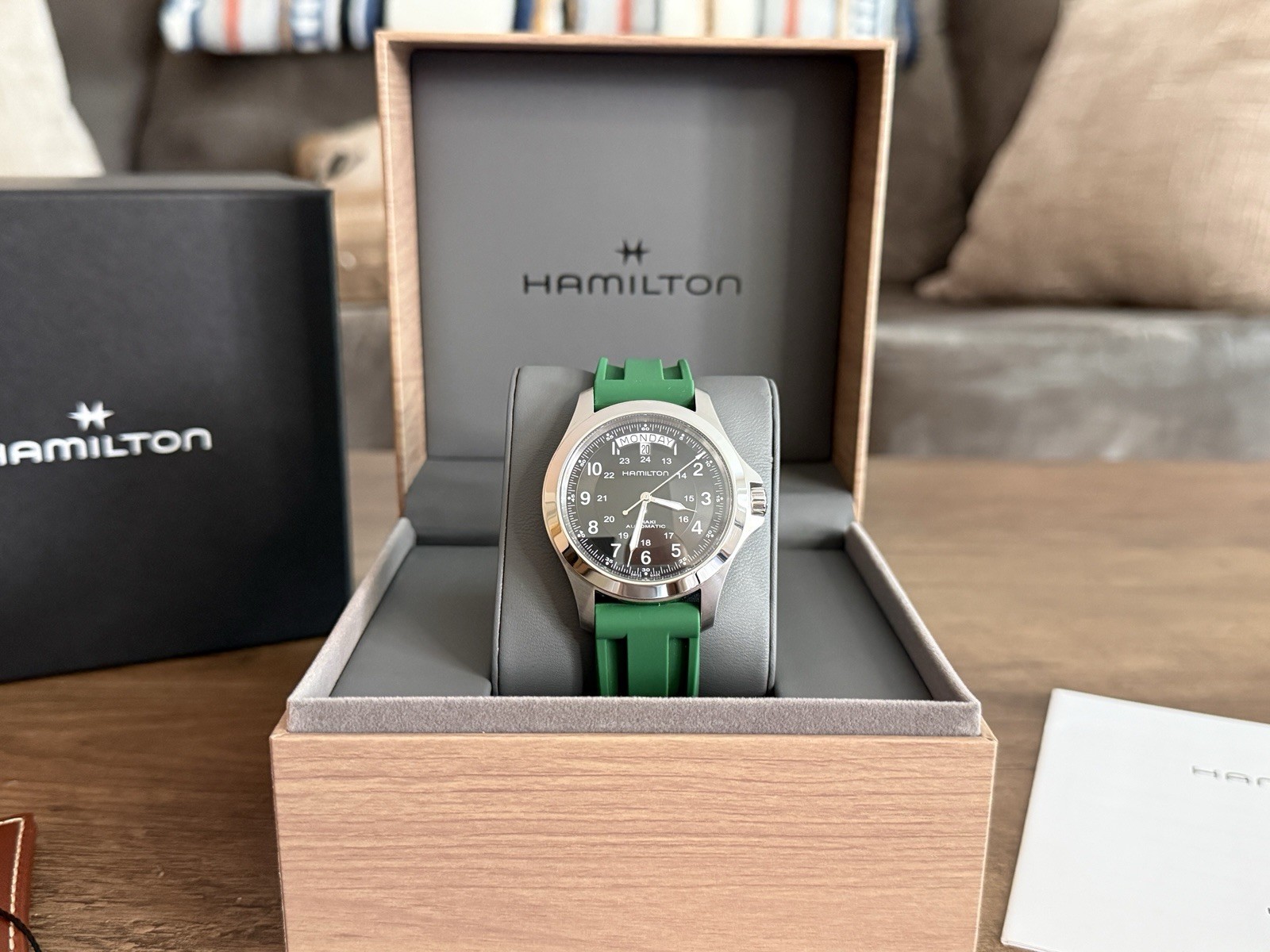 New Hamilton Khaki Field King Auto Black Dial Leather Men’s Watch H64455533