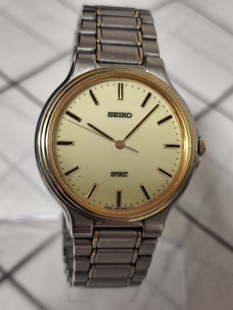 Rare 1990s Seiko SPIRIT 7N01-7070 Wristwatch From Japan