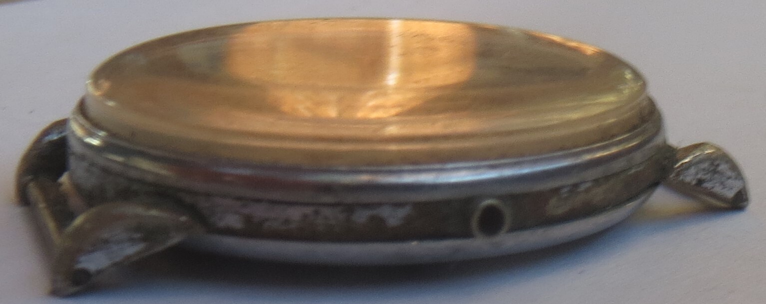 Cyma mens wristwatch nickel chromiun case load manual 35,5 mm. in diameter