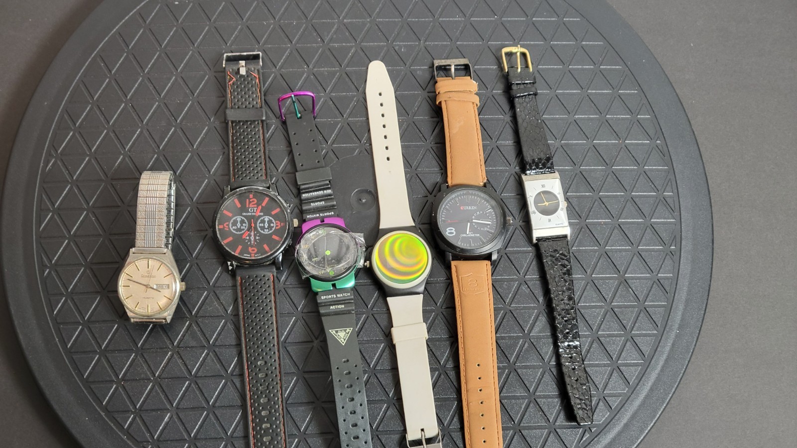 Vintage Watch Lot Mixed Brands Quartz Analog Digital Leather Metal Bundle 6pc