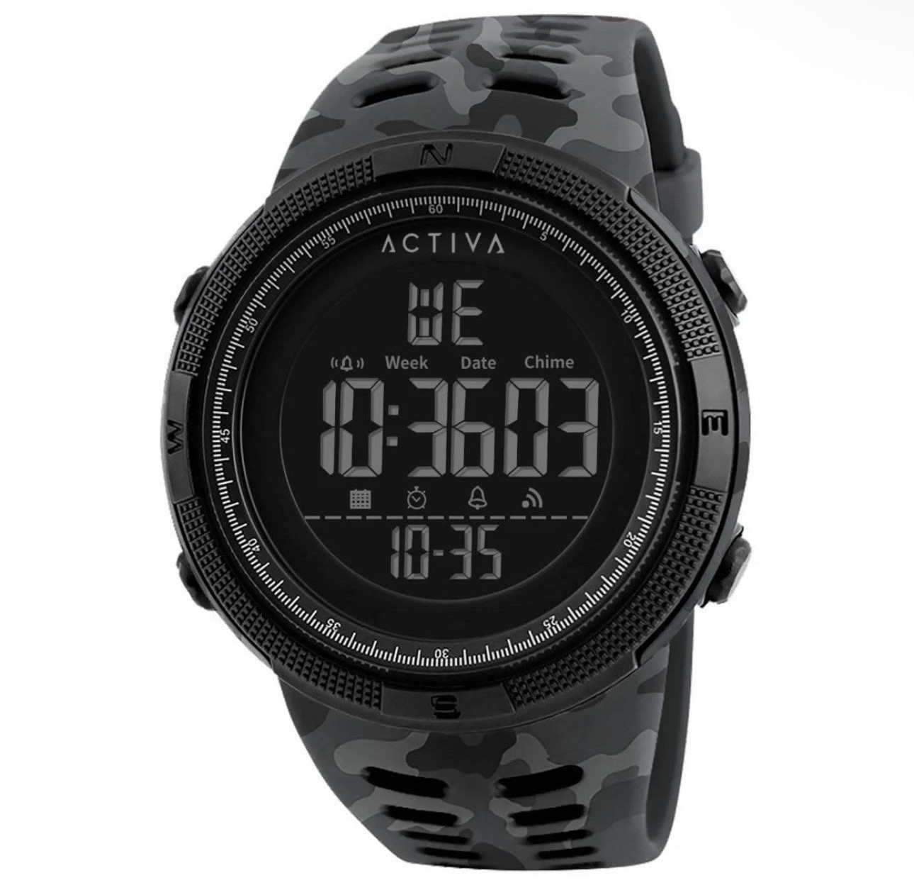 Activa x Invicta Men’s 50mm Digital Watch Military Green Camo ACW-1915MC-003