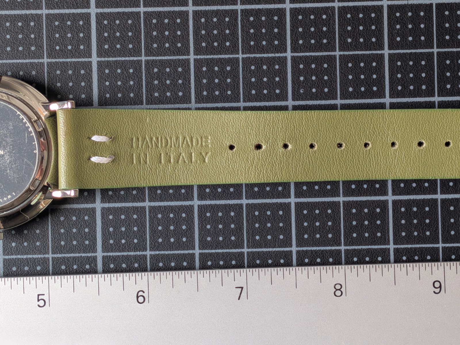 Throne NYC Brooklyn Watchmaker Khaki Olive Italian Leather Band 40mm Gather 1.0