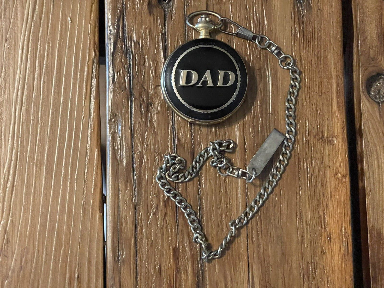 Dad Father’s Day Gruen II Quartz Chain Pocket Watch 45MM – Needs Battery!
