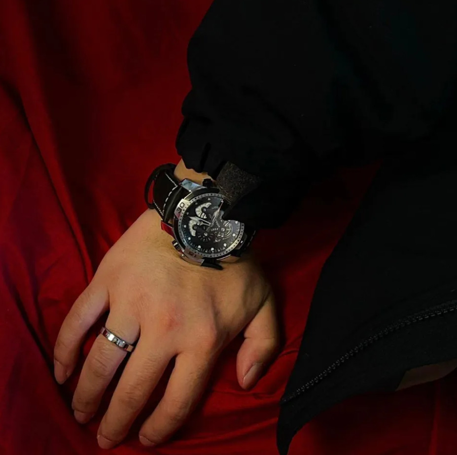 MILITARY Automatic Sport Watch for Men Mechanical Skeleton Multi Dial 10ATM Date
