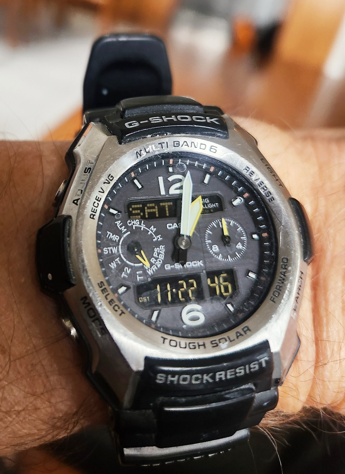 CASIO Tough Solar G-SHOCK Analog Digital Atomic-Multiband Watch GW 2500