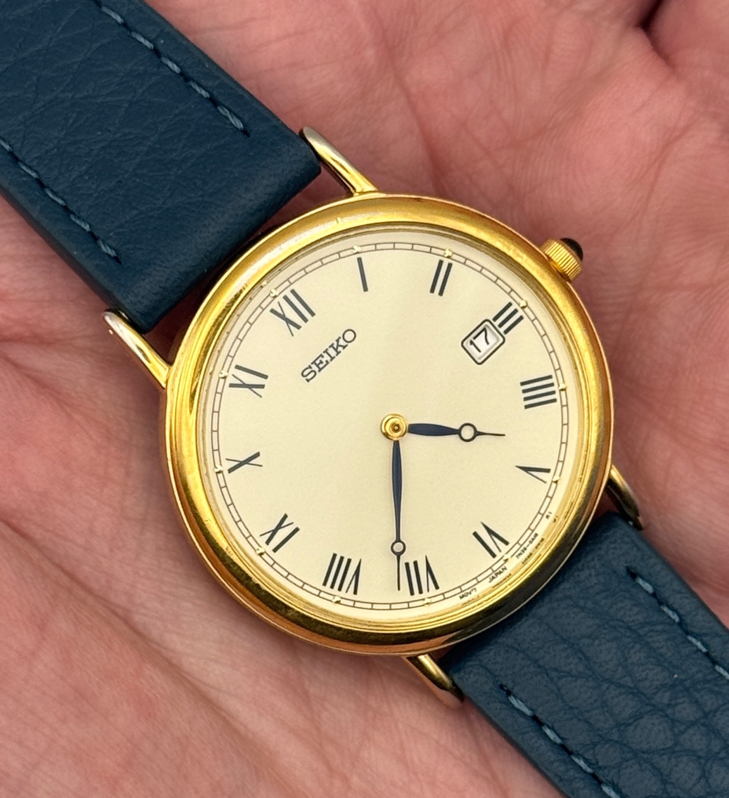 1998 Vintage Seiko Men’s Breguet Classique Quartz Watch – 7N39-0A19 – WORKING!