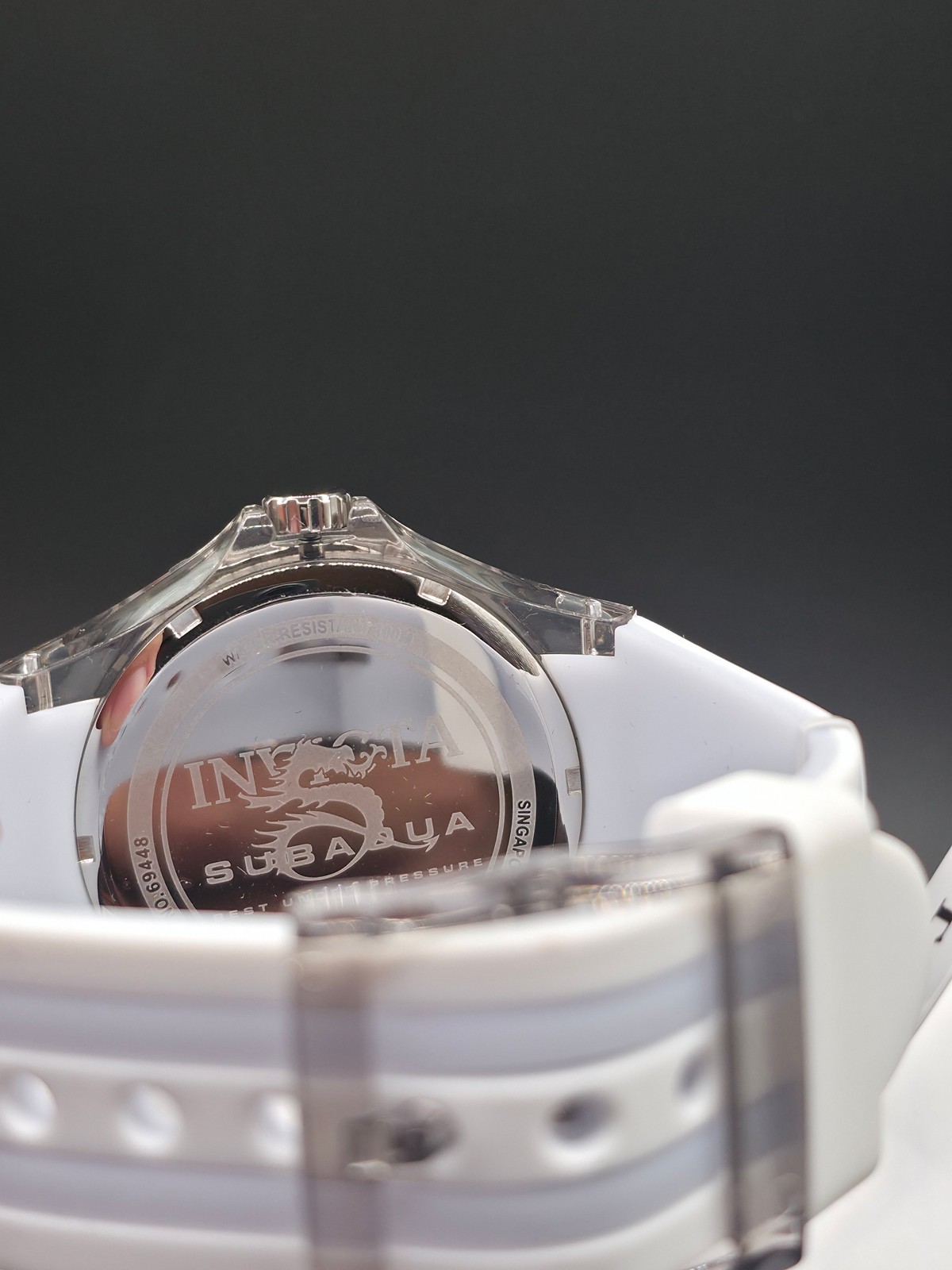 Invicta Subaqua ChromaMode 69448 Men’s 44mm White Gray Silicone Watch NIB