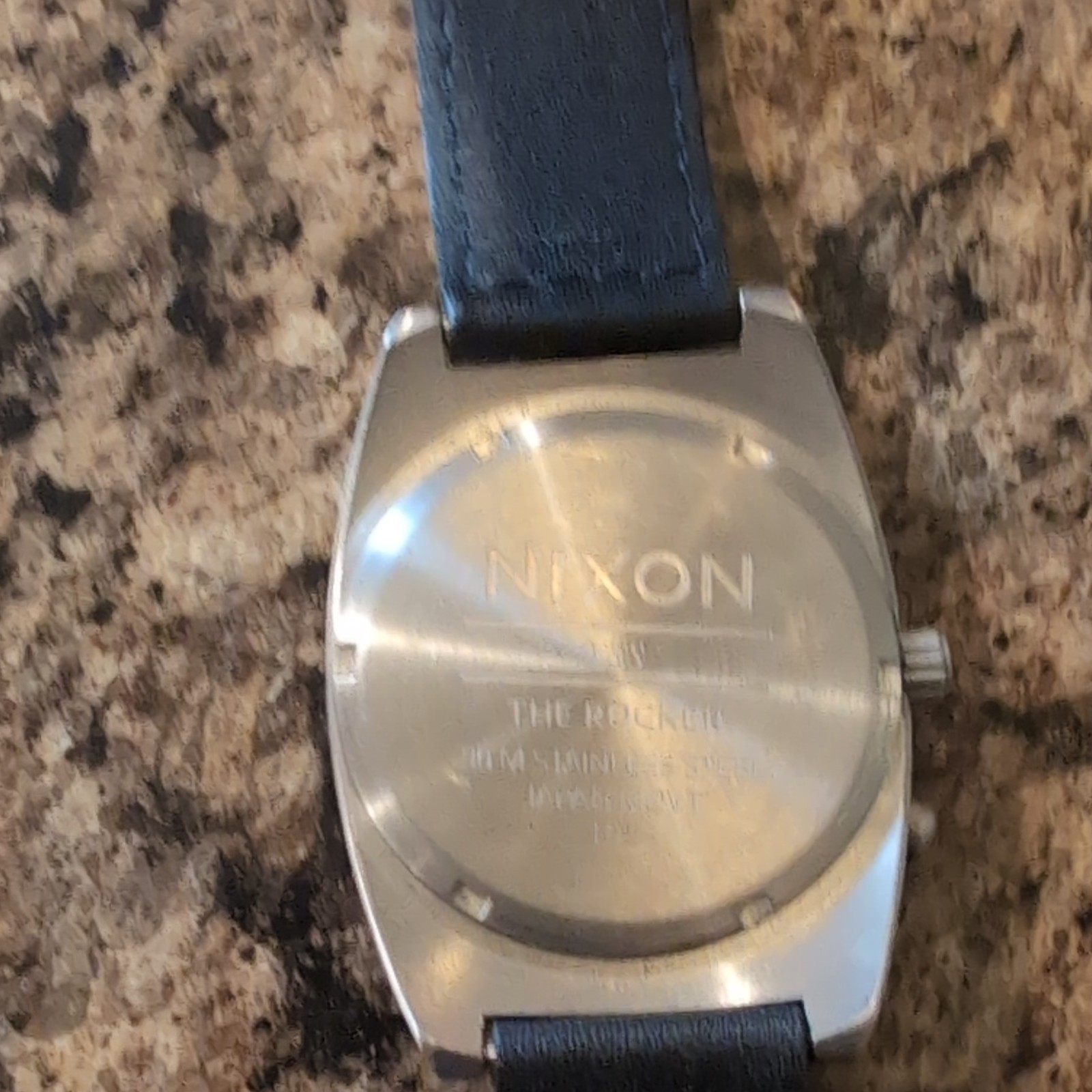 Nixon The Rocker Men’s Quartz Watch Black Dial Leather Band 100m