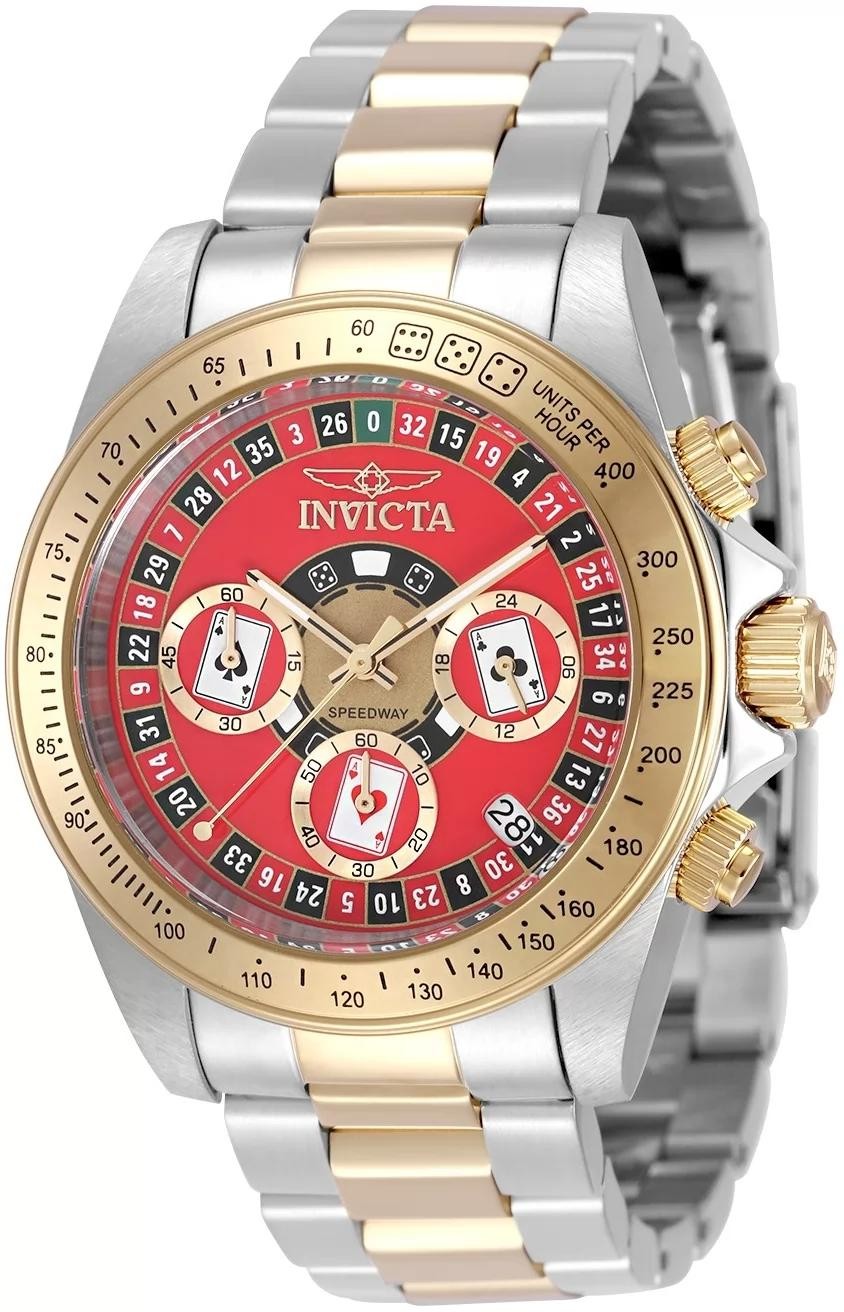 Invicta Men’s 50495 Speedway Quartz VD53 Red Dial Watch