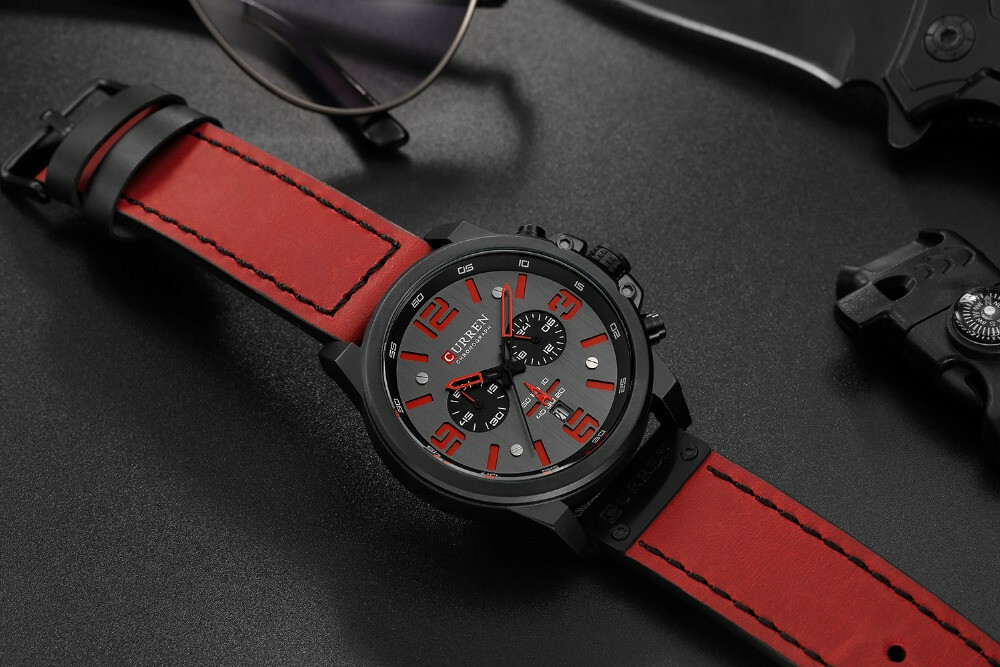 CURREN Men Watch Top Brand Men Military Sport Wristwatch Leather Quartz Watches
