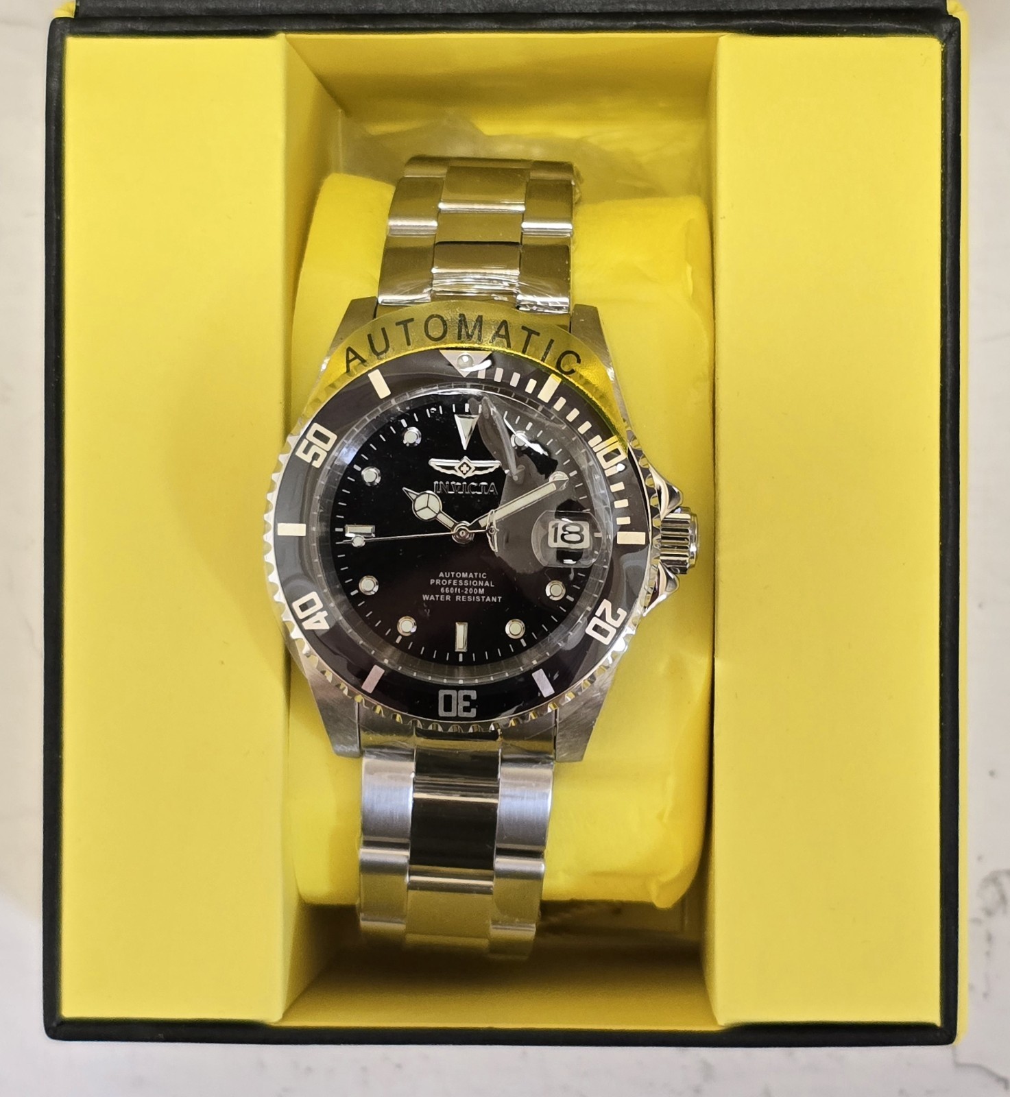 Invicta Pro Diver Coin-Edge Automatic Men’s Watch 40mm Black Steel 89260B New