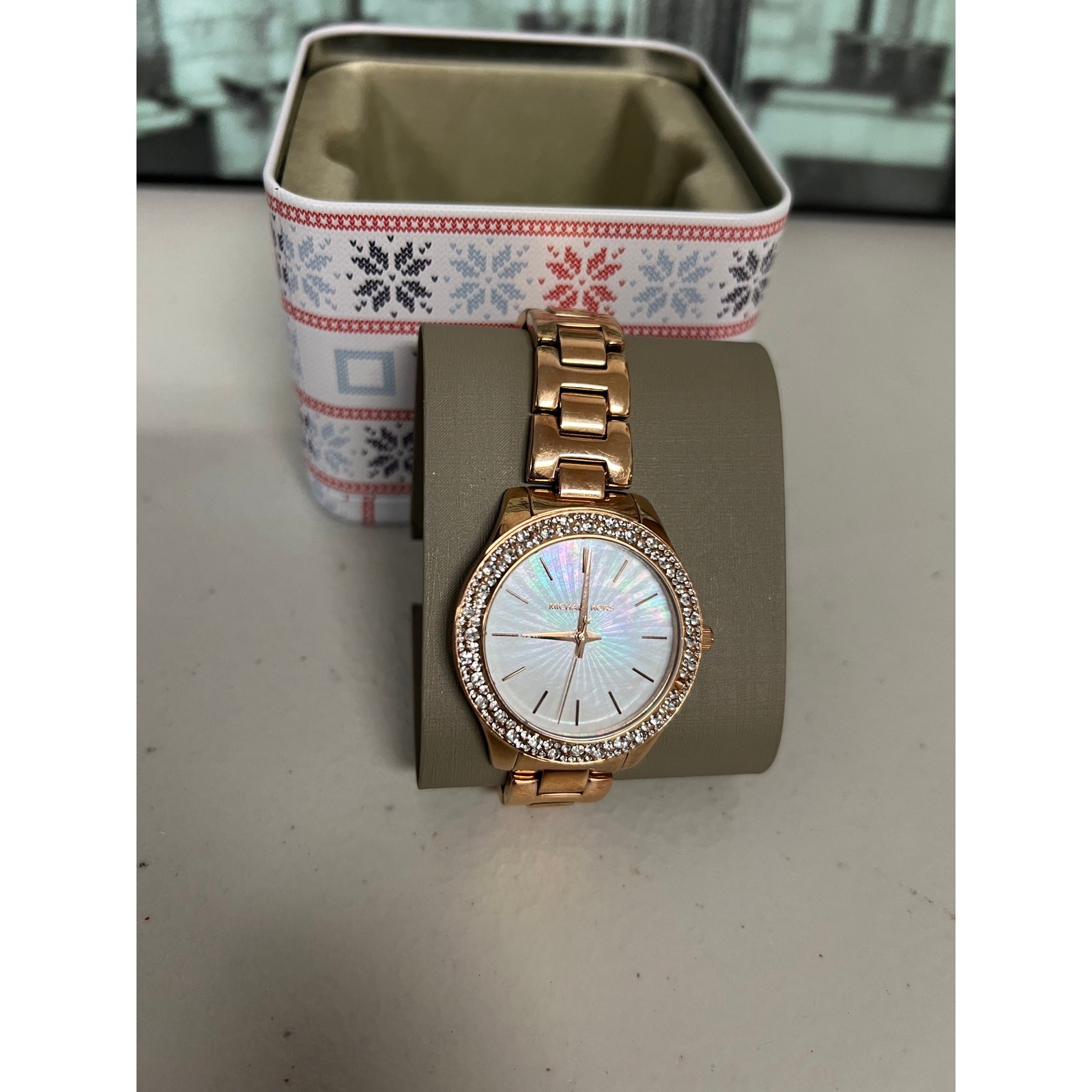 Michael Kors MK4557 Liliane Three-Hand Stainless Steel Watch