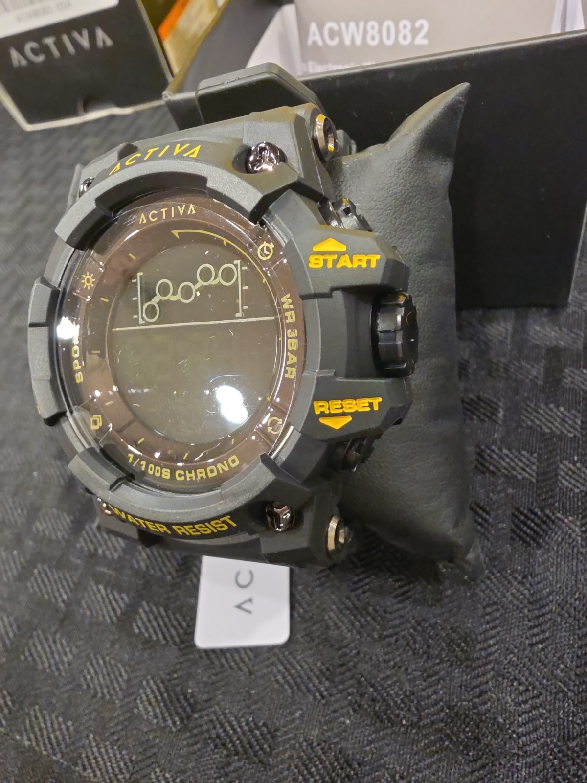 Activa X Invicta Digital Unisex Watch – 50mm, Black ACW8082-026 New