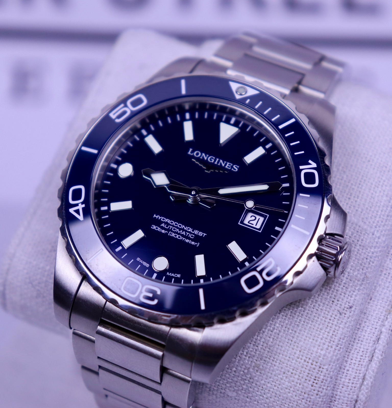 Longines Hydroconquest 42 MM (Blue) Ref. L3.788.4.96.6 Case #529