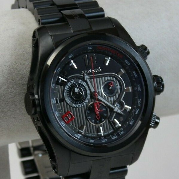 NEW Renato T-Rex III Men’s Watch, Swiss Ronda 5040.D, Black Dial on Black IP
