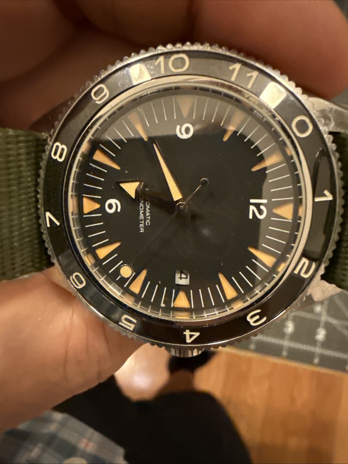 10ATM 41mm Sterile Men’s Watch NH35 Automatic Movement Black Dial Sapphire Glass