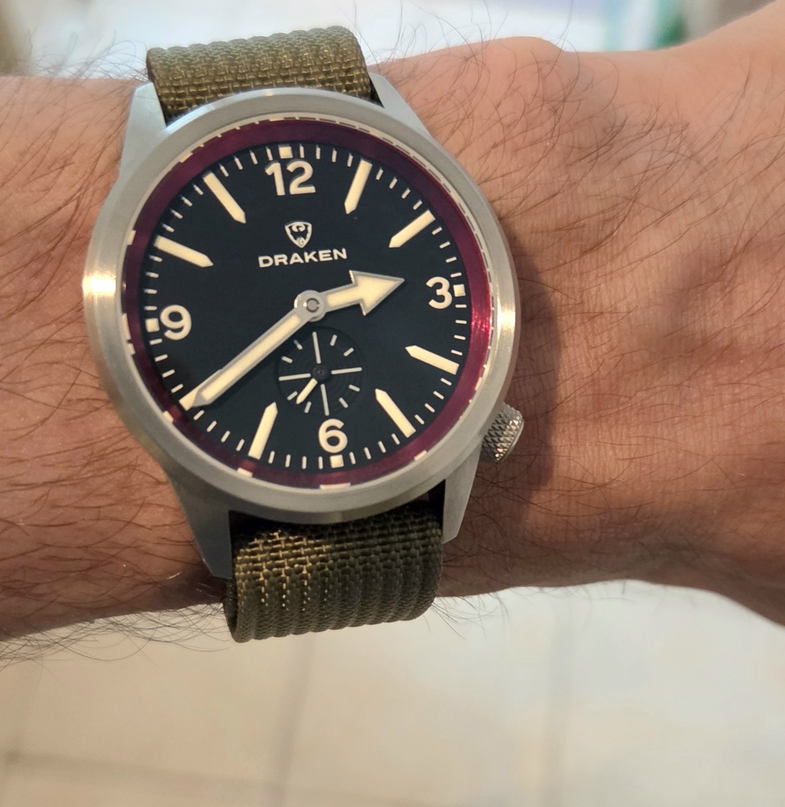 Draken Aorkai Red Bar Limited Edition Field Watch