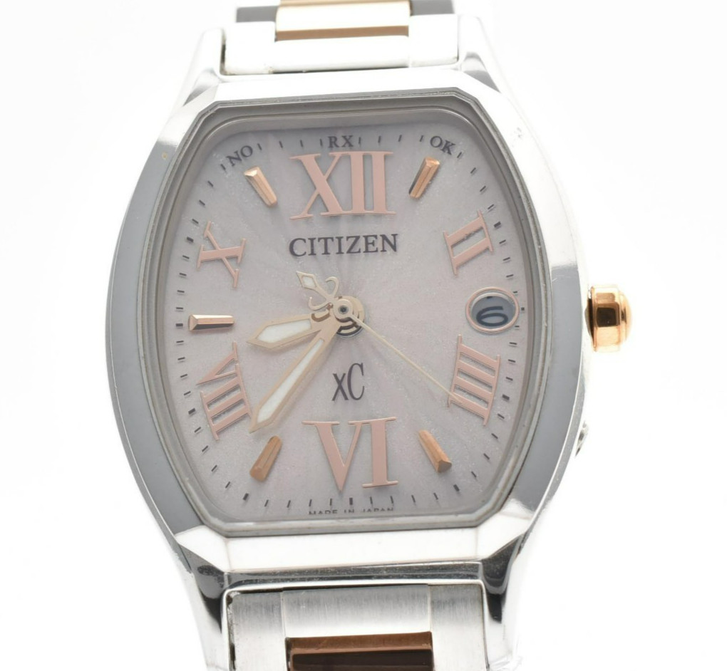 [NEAR MINT] CITIZEN xC 7146 silver pink gold From JAPAN