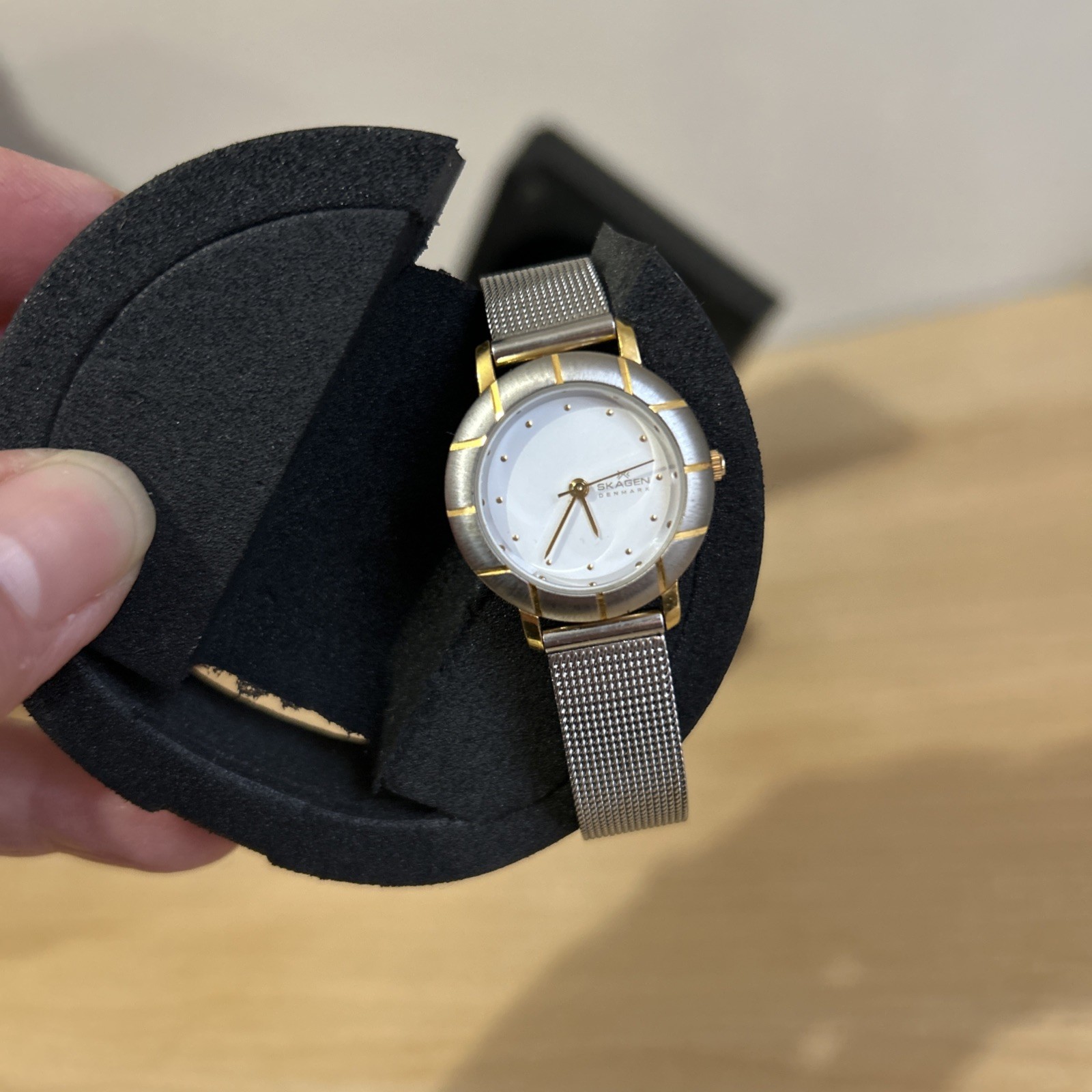 SKAGEN Denmark Silver & Gold Tone Wrist Watch Quartz Water Resistance