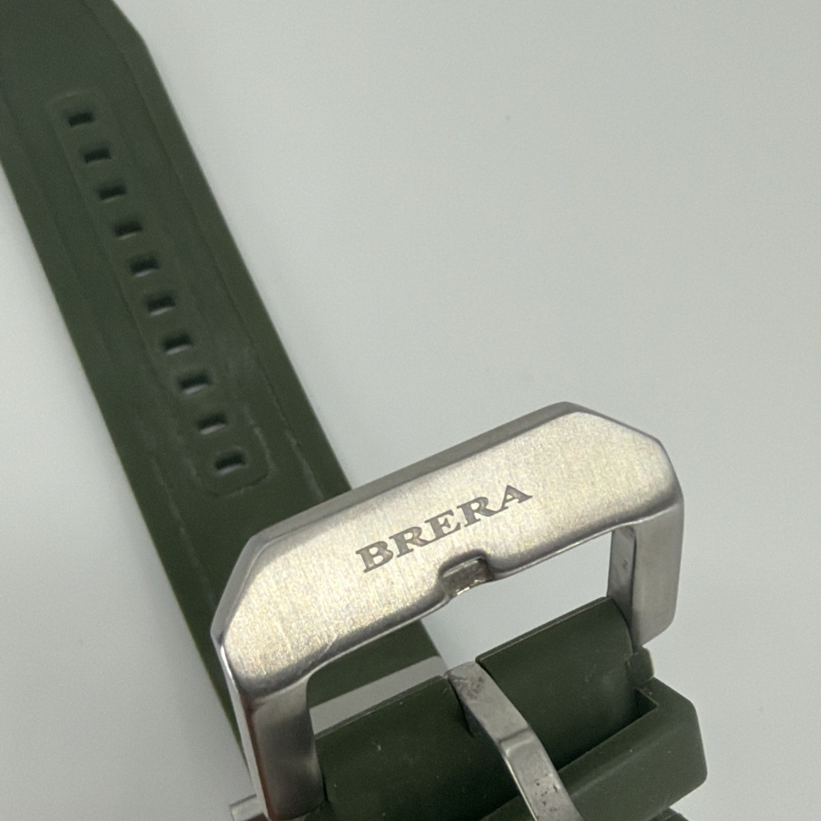 Brera Orologi AE07 Camo Dial Chronograph Quartz Watch Green Rubber Strap
