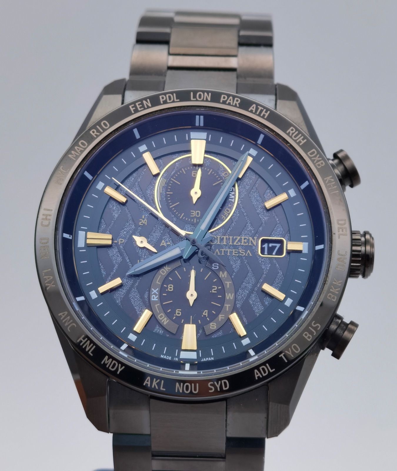 Citizen Attesa AT8288-60E Solar Chronograph Watch from Japan