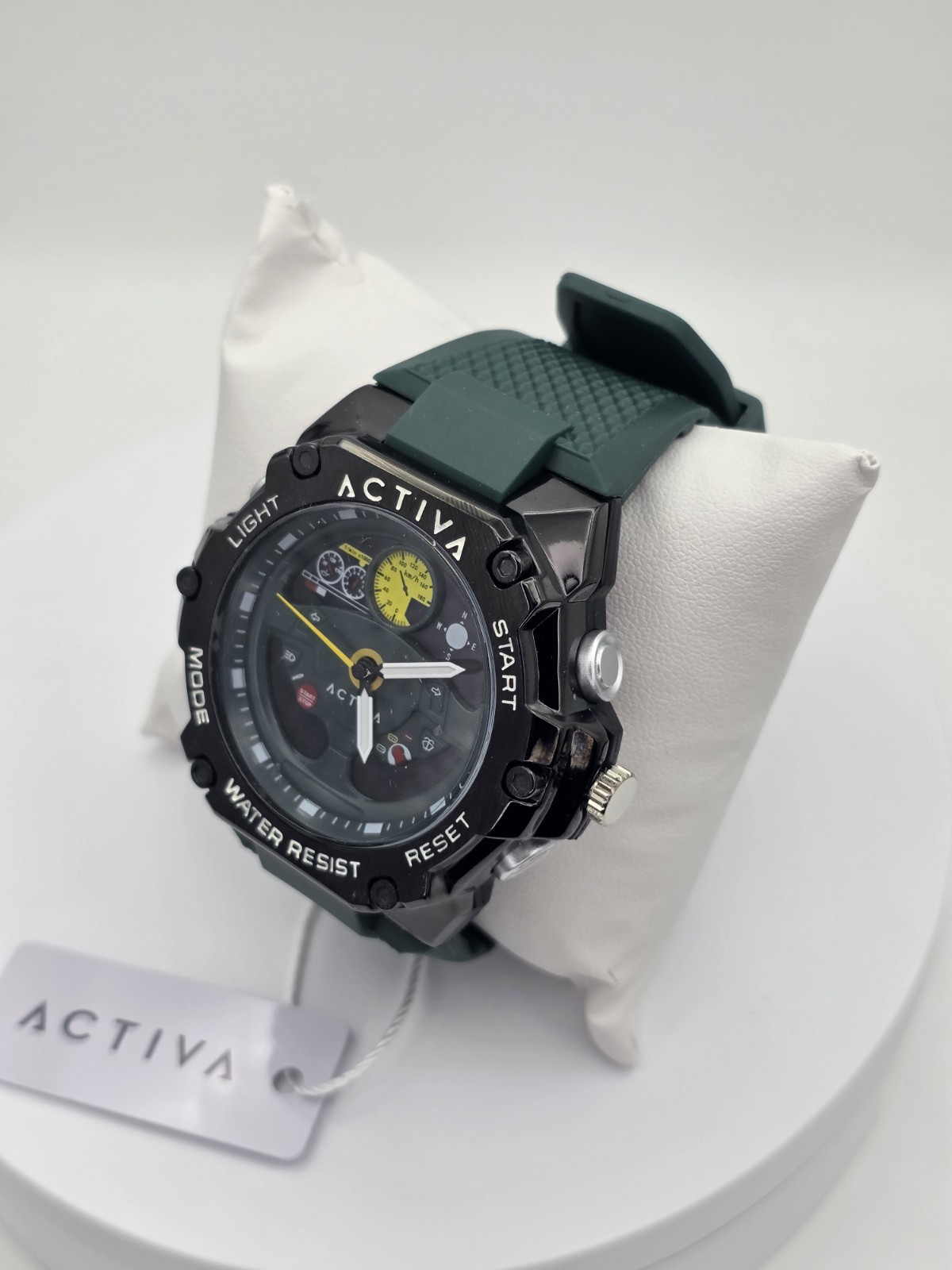 Activa X Invicta Mens Black & Green Digital 55mm Watch 50m Wtr/Res ACW8092-002