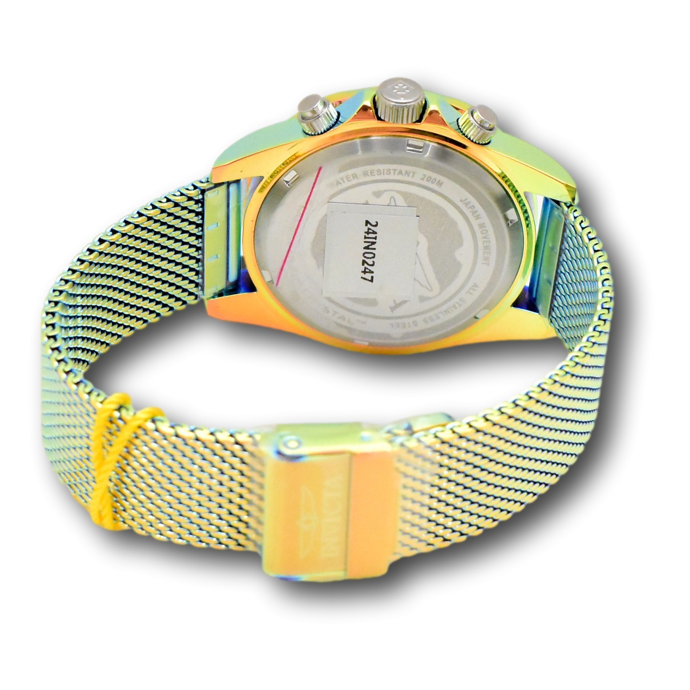 Invicta Pro Diver Fire Amber Women’s 518 Pave Crystals Quartz Chrono Watch 44257