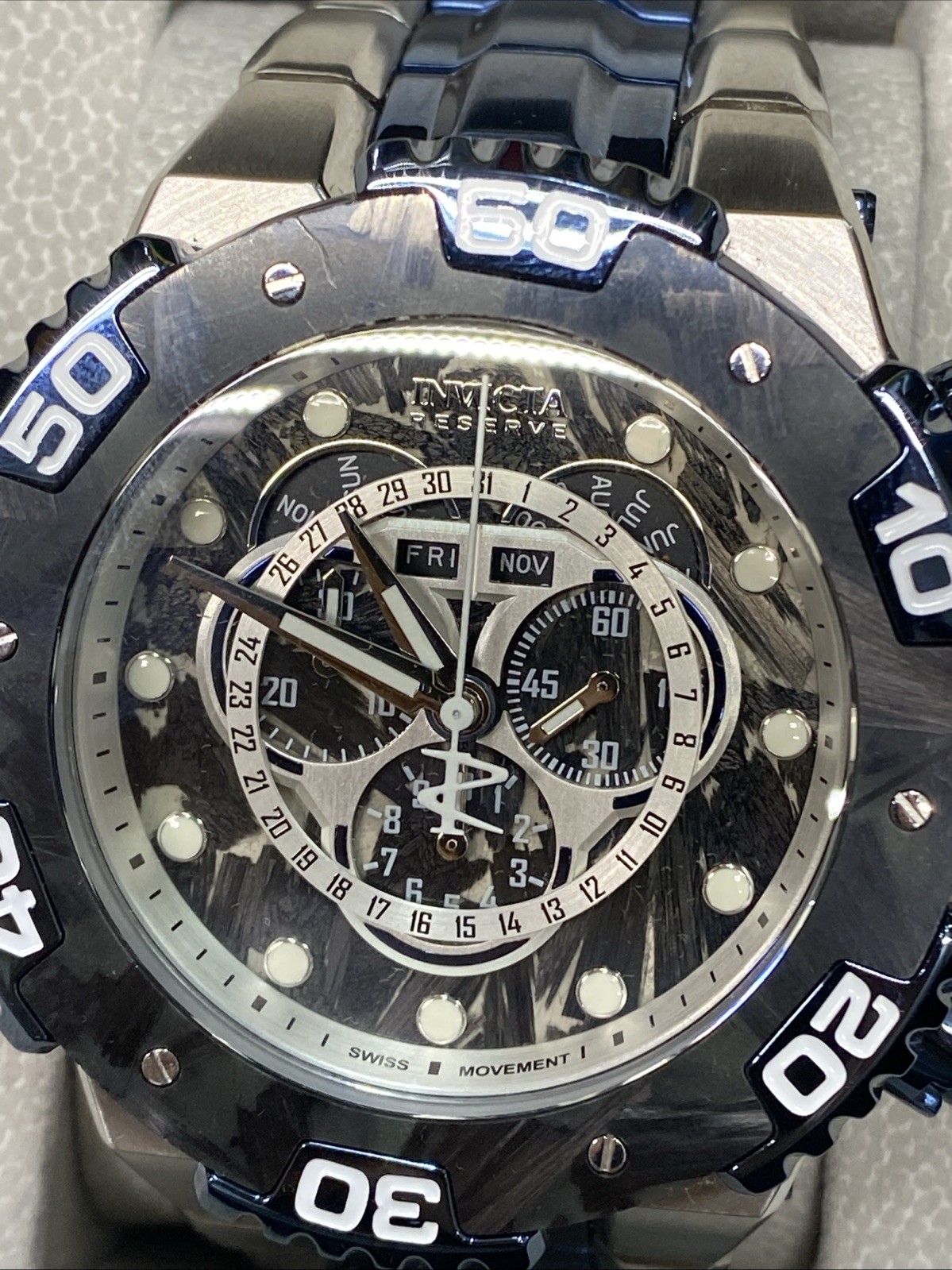 Invicta Reserve Carbon Hawk Chronograph Watch 37265 54mm