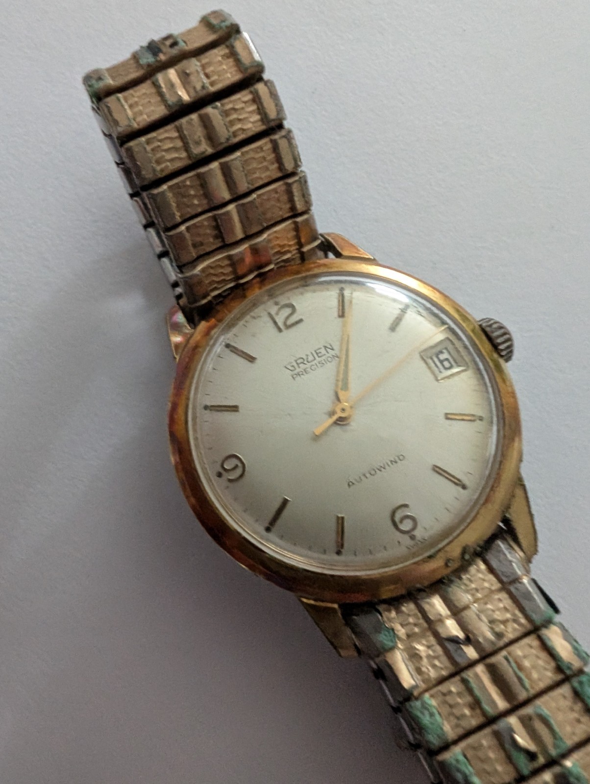 Vintage Gruen Precision Calendar Autowind Men’s Wristwatch working