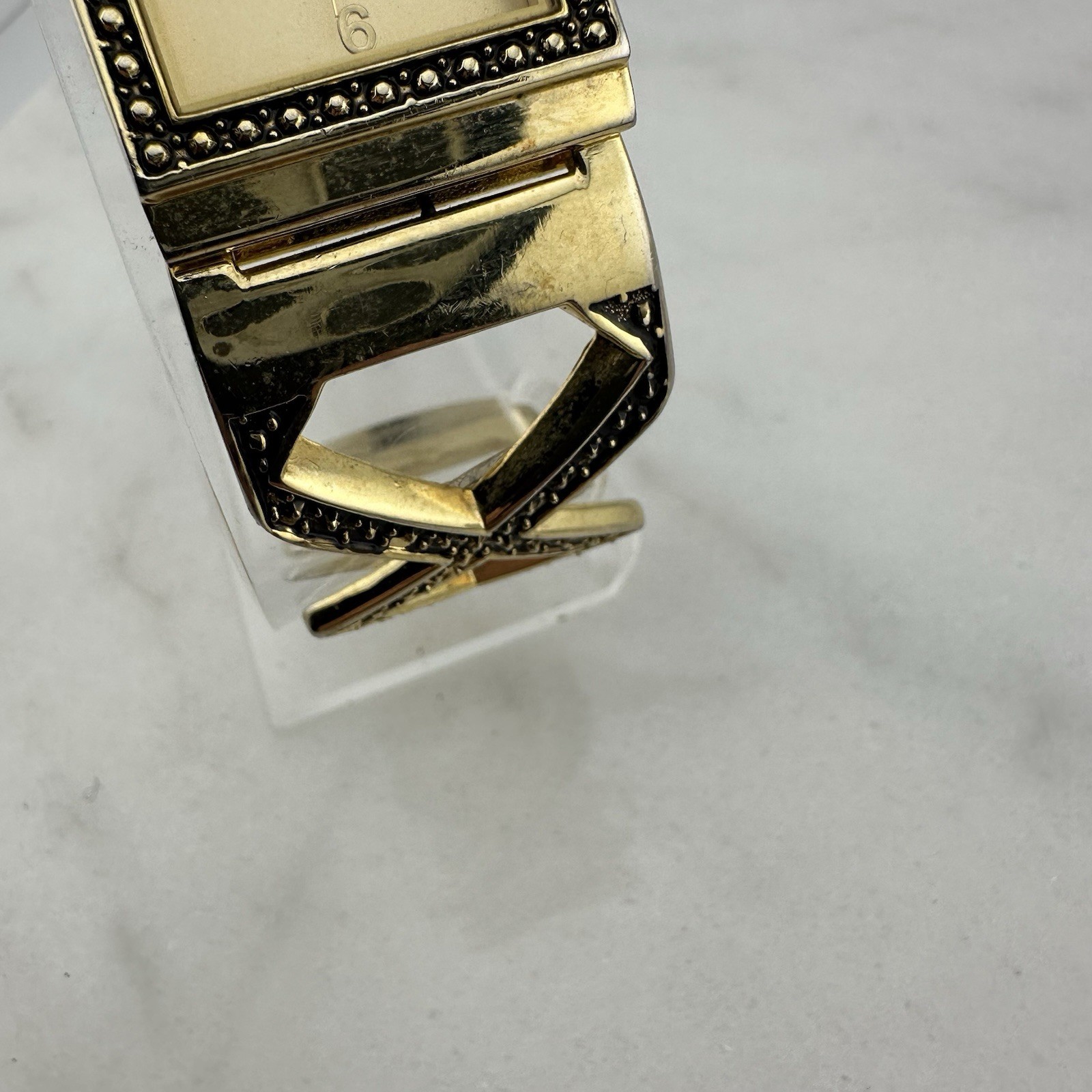 Narmi Women’s Gold Tone Cuff Watch, Size 6” – Has New Battery