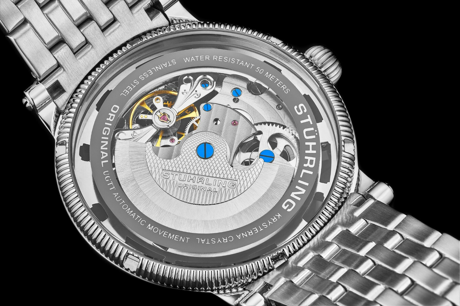 Stuhrling 3922 1 Special Reserve Automatic Dual Time Stainless Steel Men’s Watch