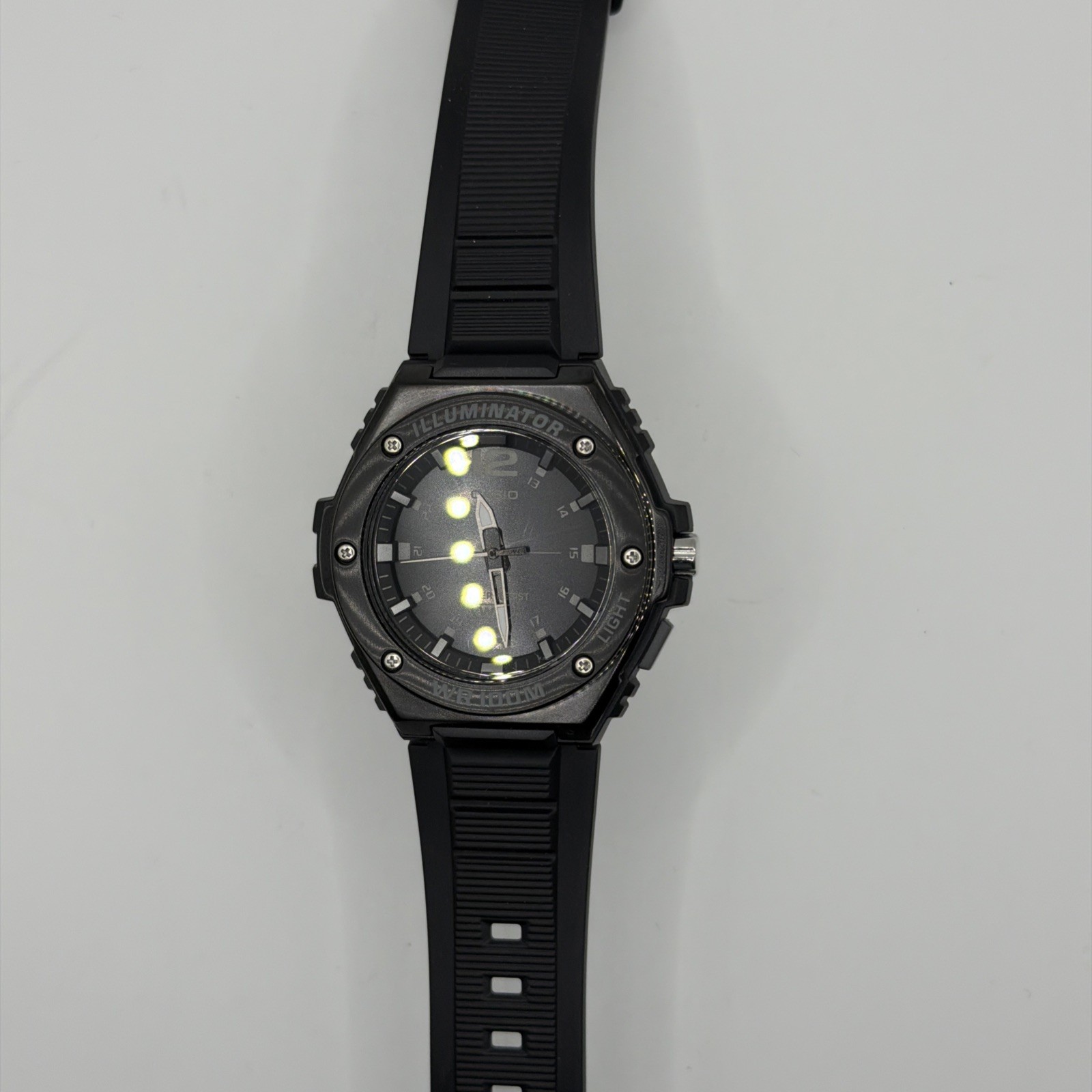 Casio MW620H-1AV, Men’s Black Resin Watch, 100 Meter WR, Illuminator