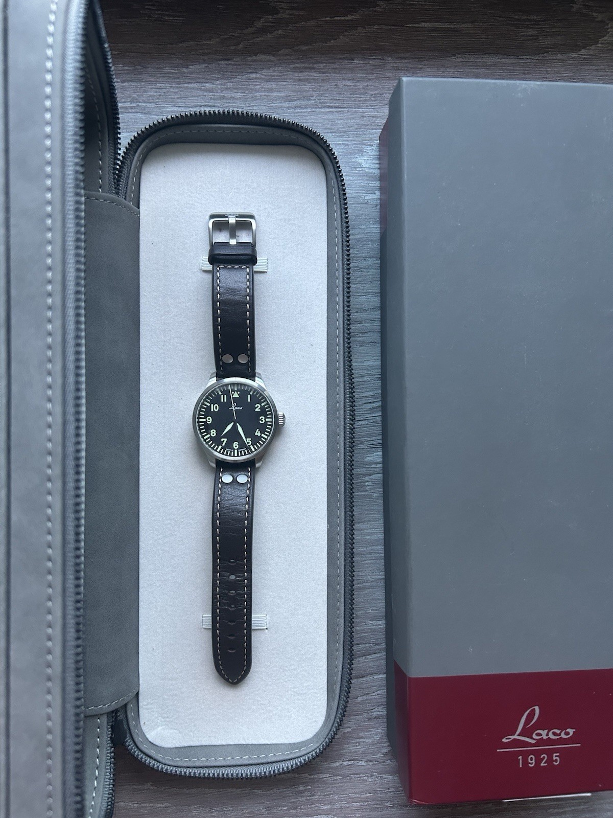 Laco Augsburg 39 Automatic Flieger Pilot Watch FREE SHIPPING