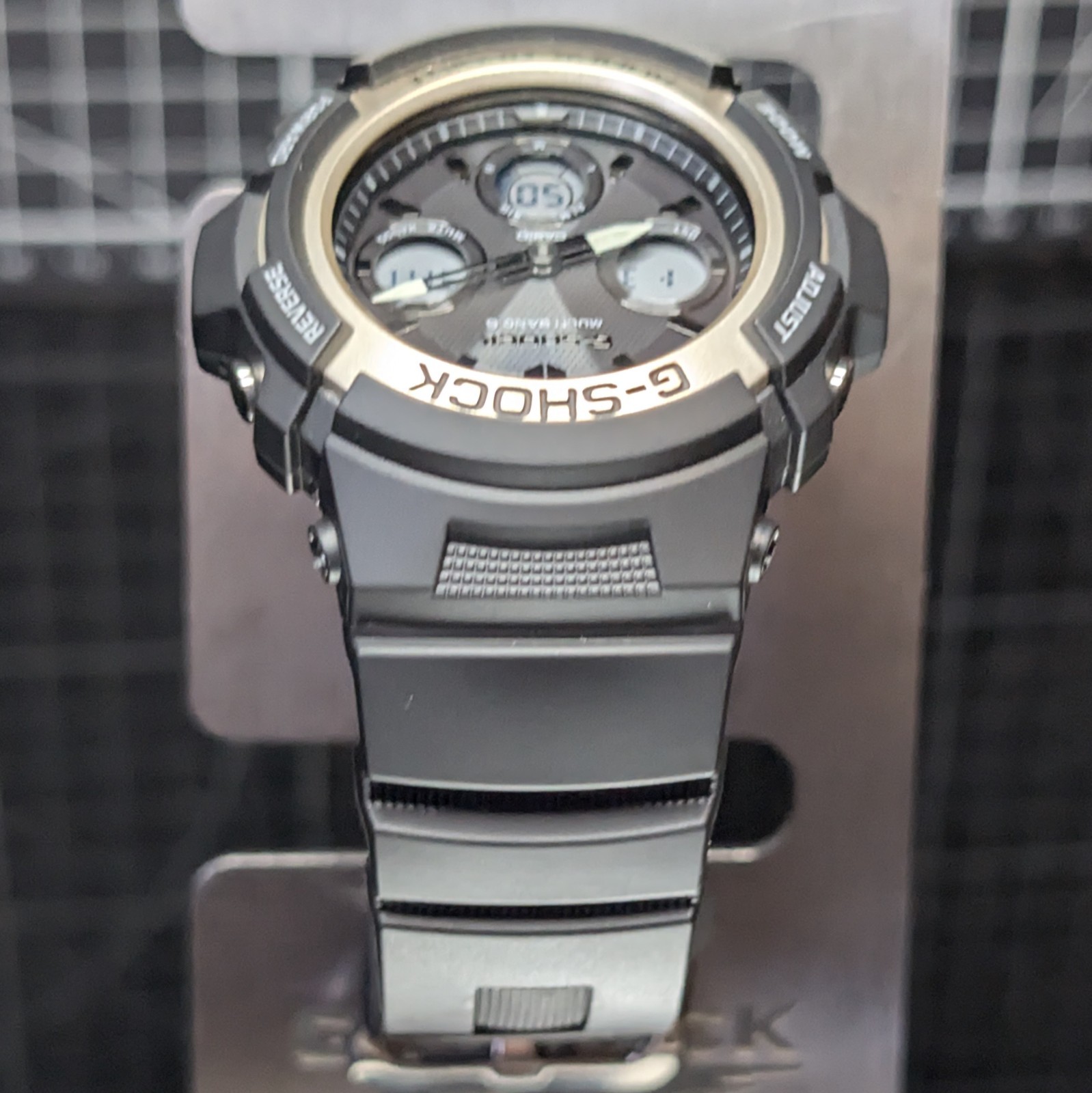 Casio G-Shock AWG-M100 Tough Solar Multiband Black Grey Gold AWG-M100SF-1A6