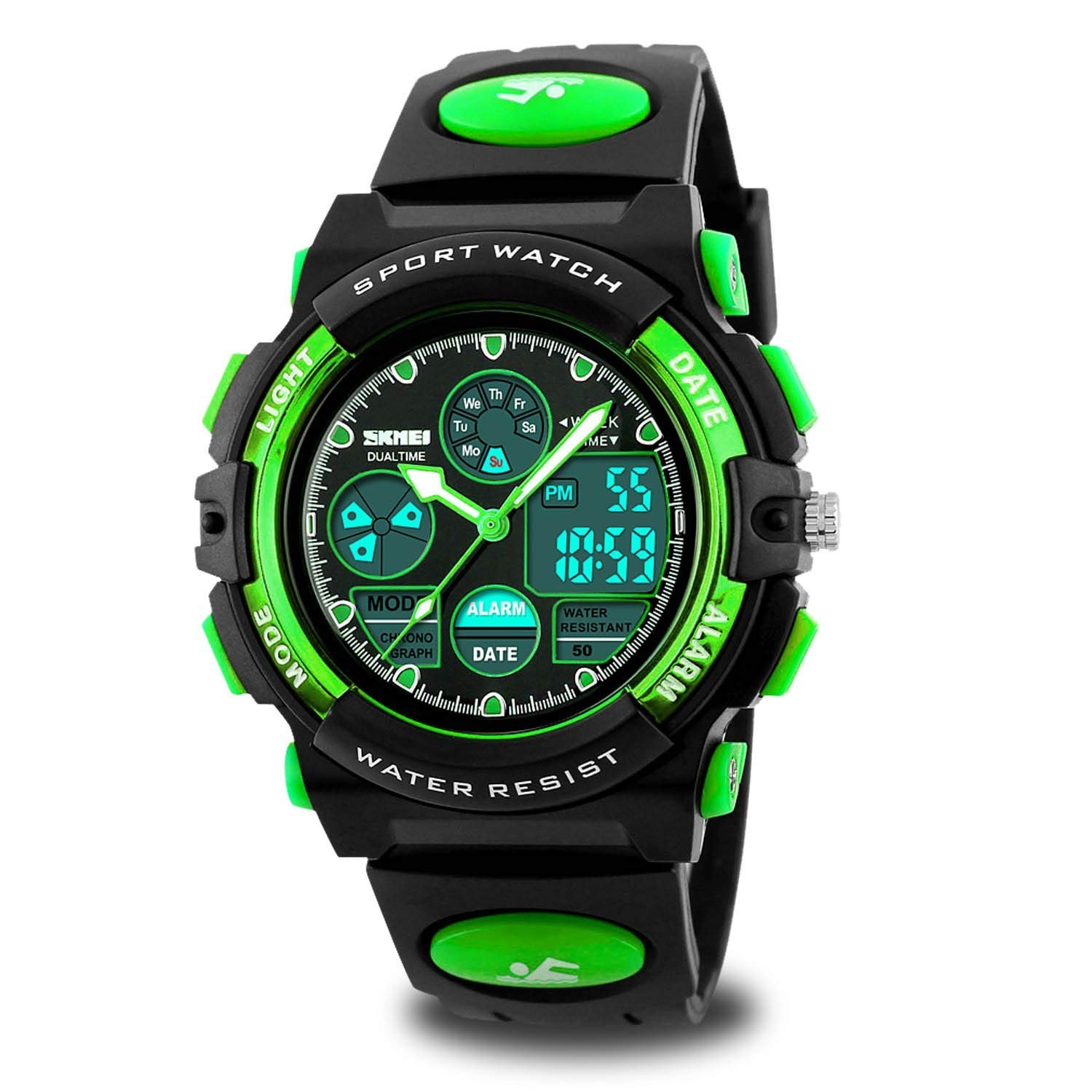 Kids Waterproof Sport Watch – Digital Analog Quartz, Alarm & Stopwatch, Outdoor