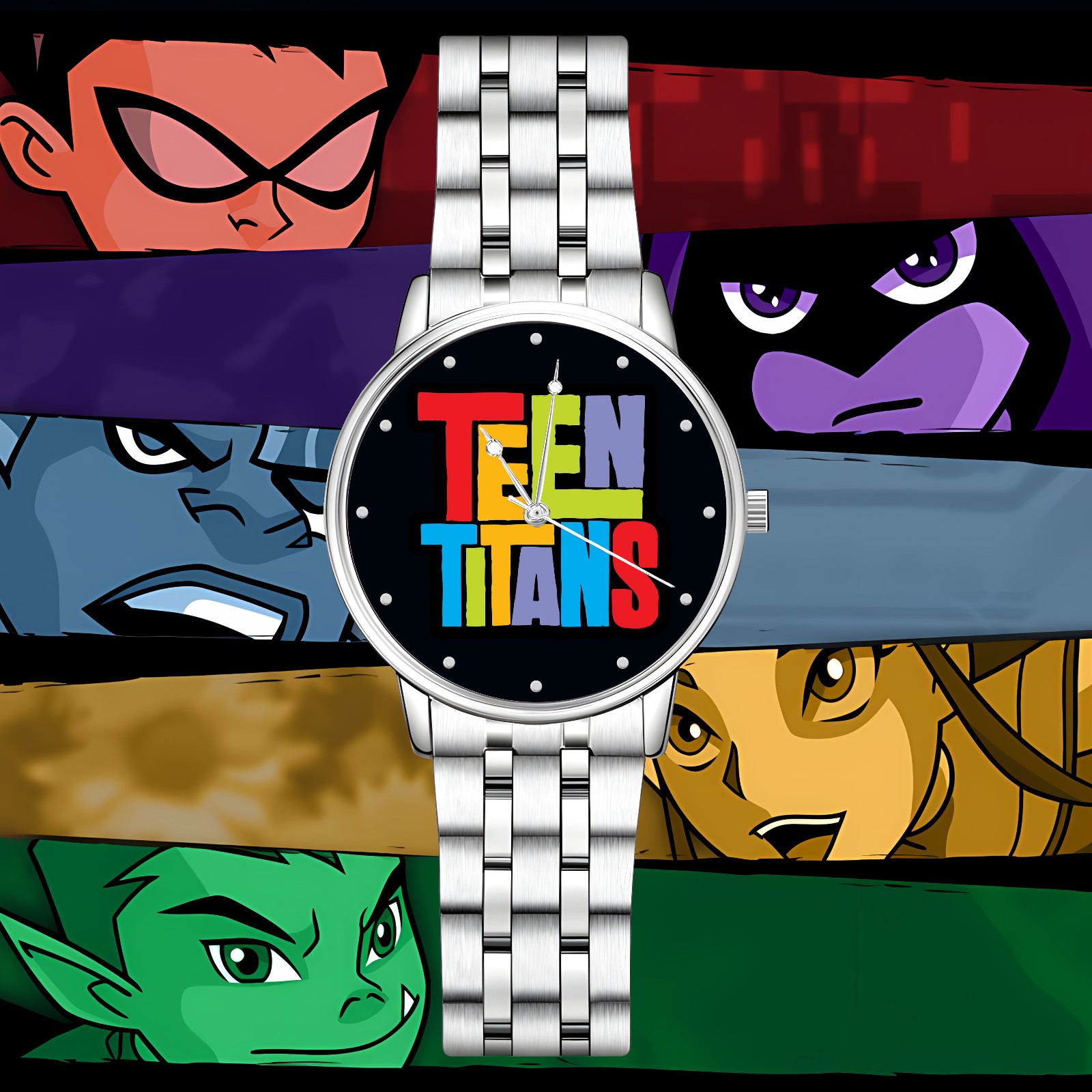 Teen Titans 2003 Cartoon Engraved Wristwatch