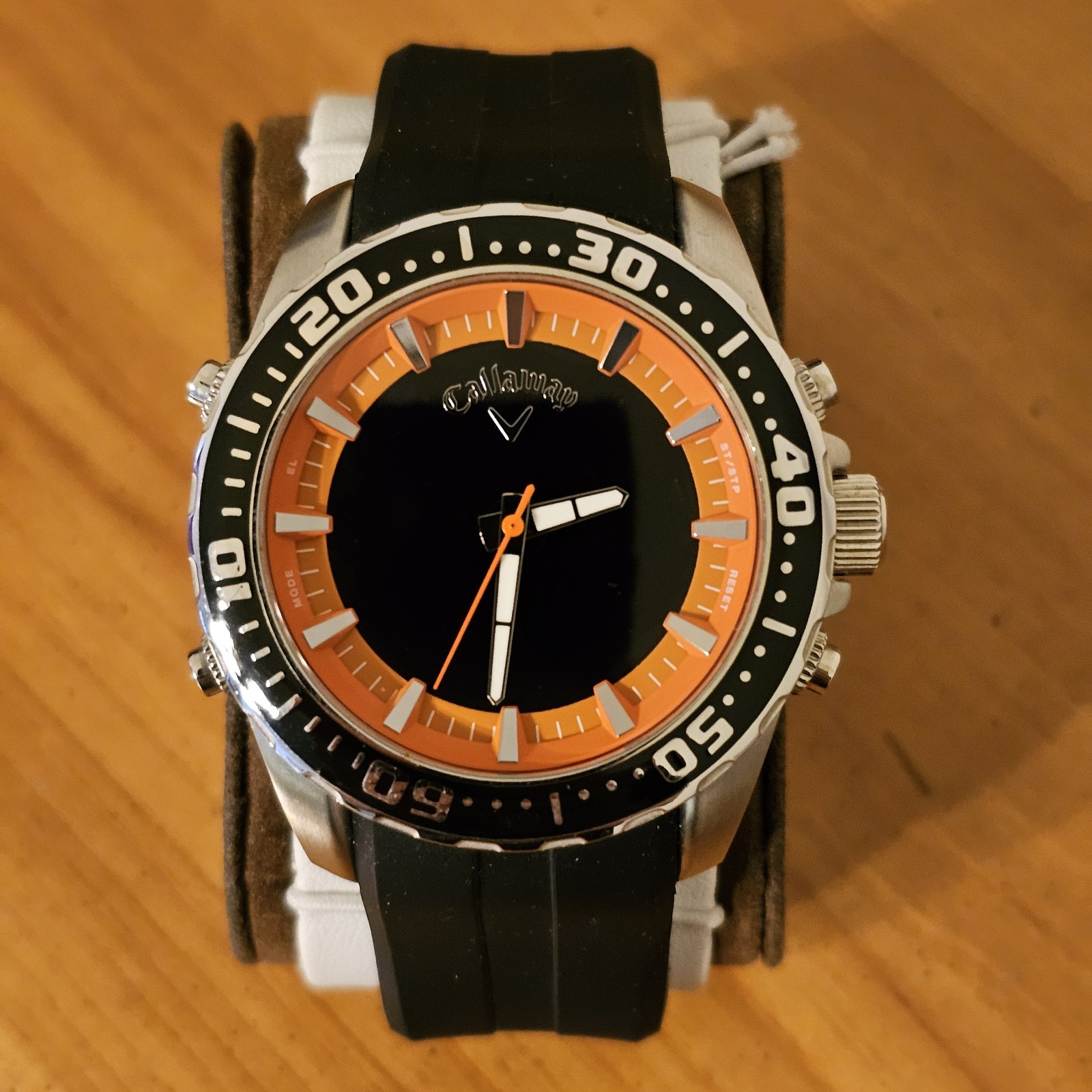 *NOT WORKING* Callaway Golf CY1906 Mens Watch Stainless Analog Digital Rubber