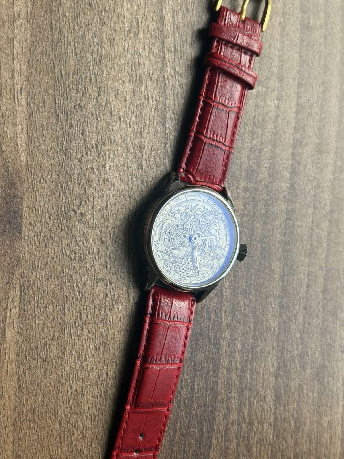 Vintage Watch Molniya Mechanical Aztec Maya Wrist Men Pharaonic Mesoamerican Rar