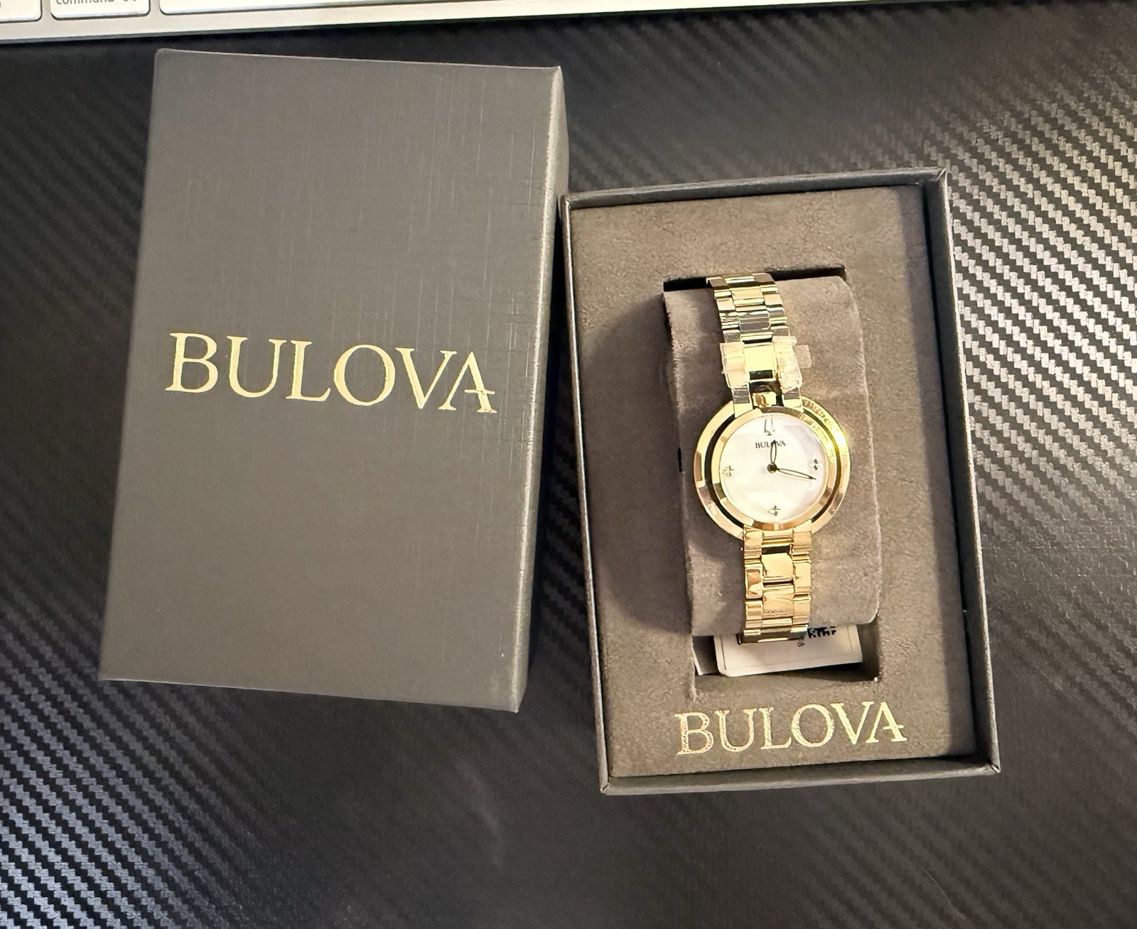 Bulova Rubaiyat Dial Gold-tone White dial women’s Watch 97L181