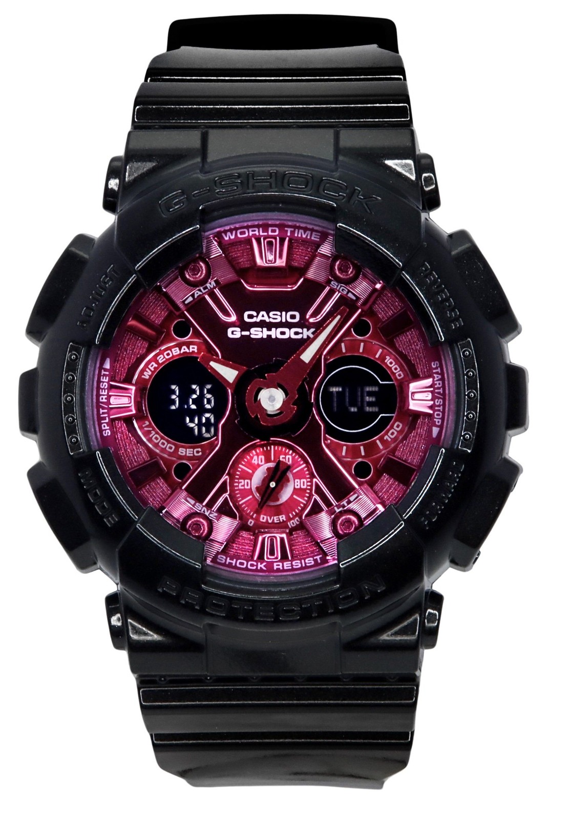 Casio G-Shock Burgundy Dial Quartz Sports GMA-S120RB-1A Women’s Ladies Watch