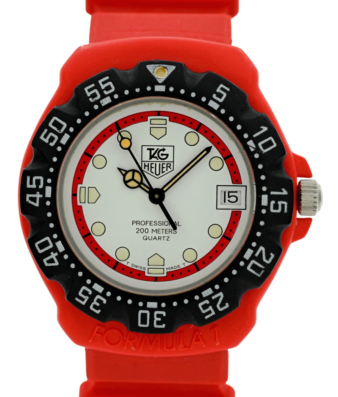 Tag Heuer 35mm Men’s Formula 1 Red/ Black/ White Swiss Quartz Watch- 385.513/1!